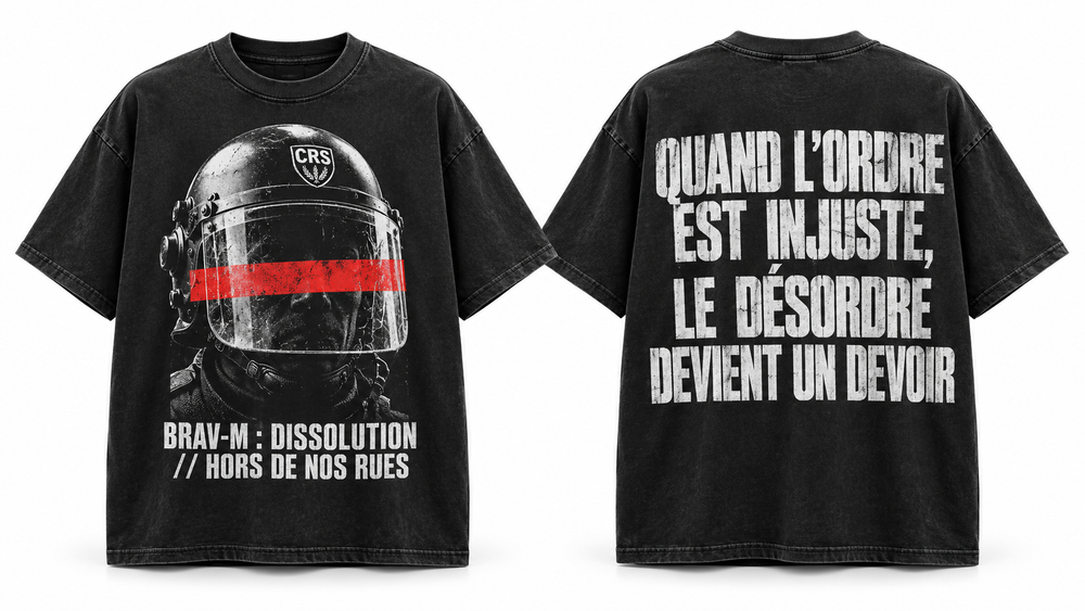 T-shirt oversize — BRAV-M : DISSOLUTION